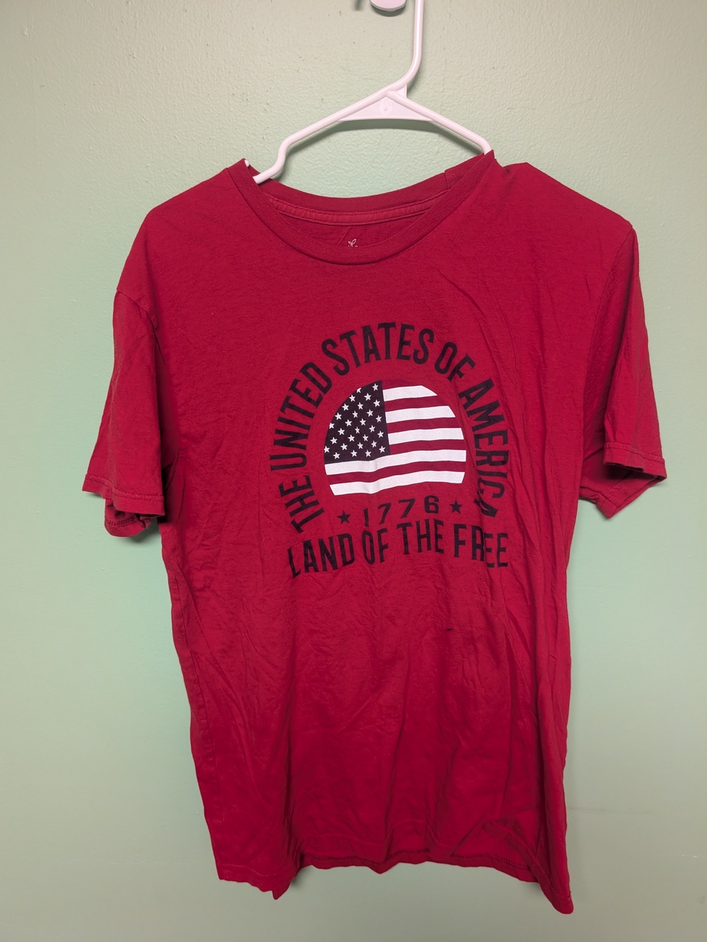 Men's Red Graphic Tee - Land of the Free by